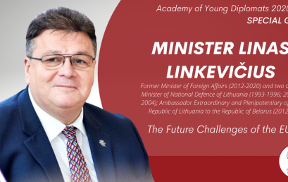 Special Guest – Linas Linkevičius at the Academy of Young Diplomats
