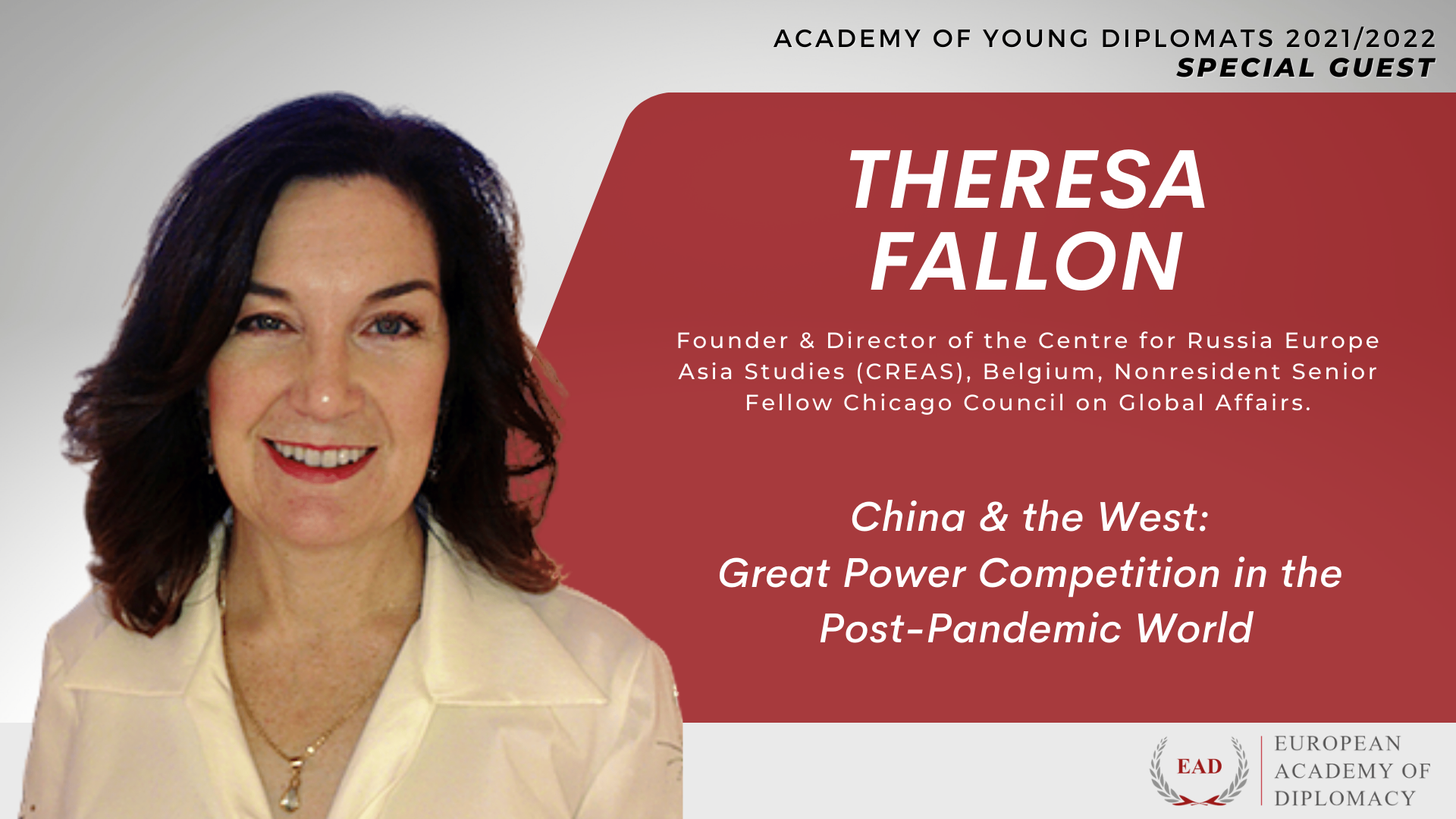 Special Guest – Theresa Fallon at the Academy of Young Diplomats 2021/2022