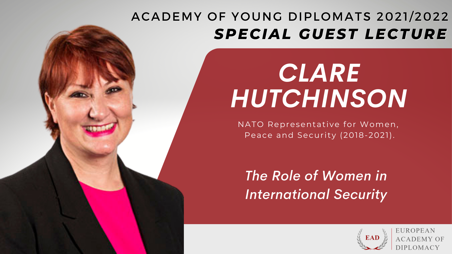 Special Guest – Clare Hutchinson at the Academy of Young Diplomats 2021/2022